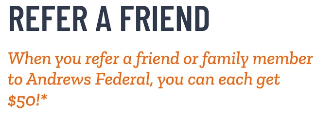 andrews federal credit union referral bonus