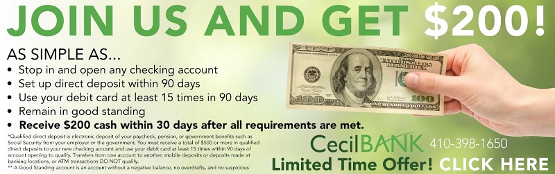 Cecil Bank Checking Bonus