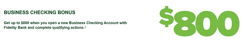 Fidelity Bank Business Checking Bonus