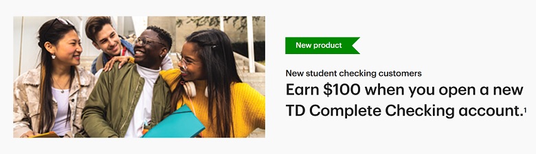 TD Bank Student Checking Bonus